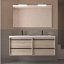 Mueble de baño Attila suspendido 4 cajones doble seno 140 cm natural de Salgar